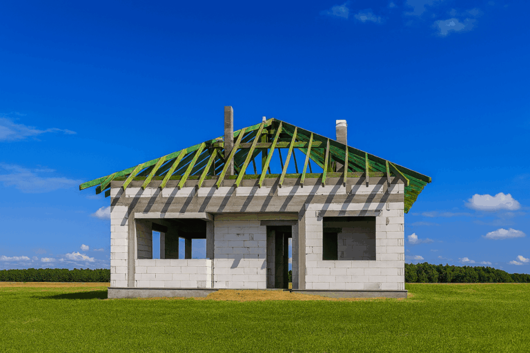 Dome zbudowany z betonu komórkowego